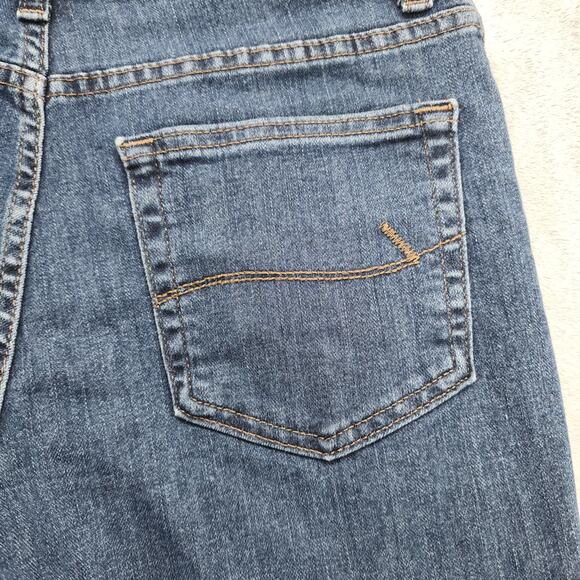 Lee Jeans Womens 6 Blue Relaxed Fit Mid Rise Crop Capri Straight Stretch Denim - Picture 3 of 11